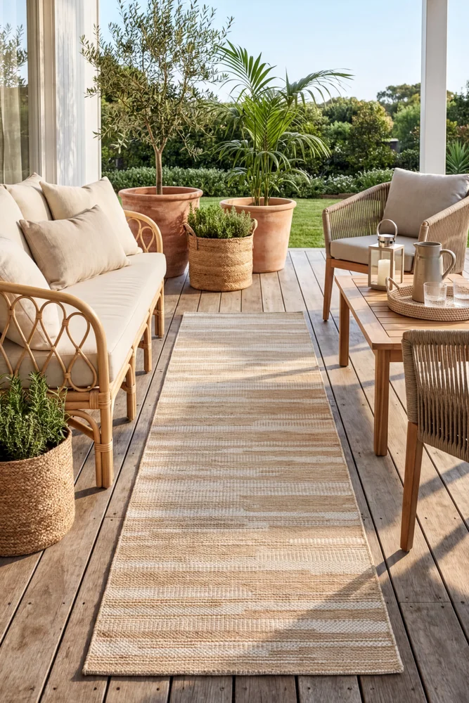 Patio Tilda Natural Indoor Outdoor Runner Rug - Image 2