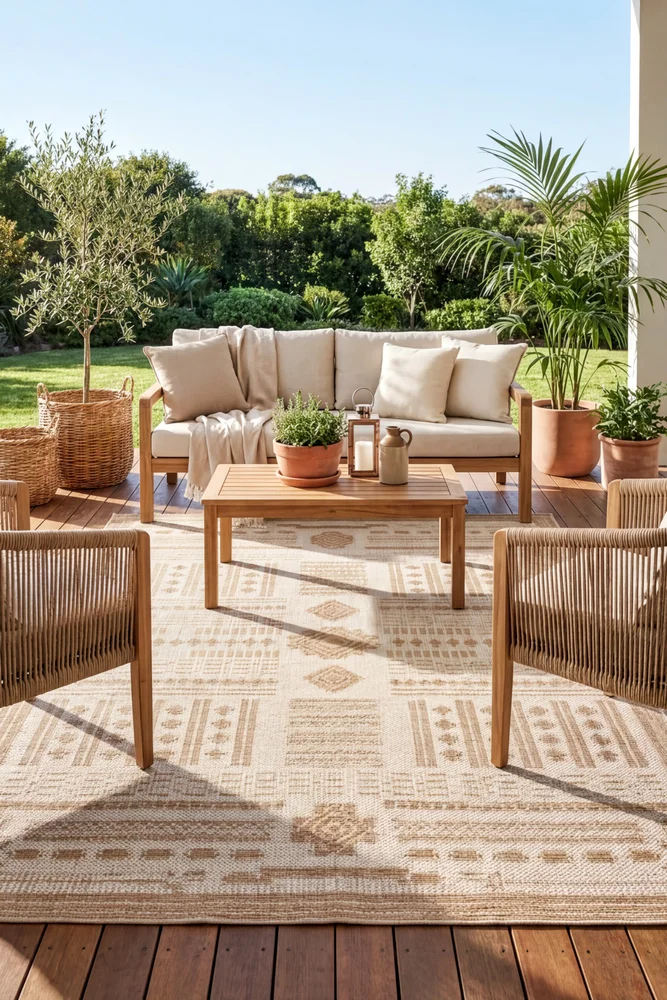 Patio Ziggy Natural Indoor Outdoor Rug - Image 2