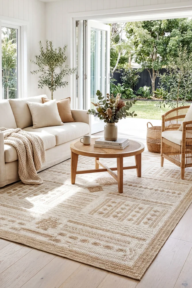 Patio Ziggy Natural Indoor Outdoor Rug - Image 3
