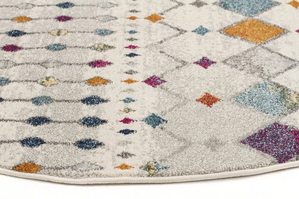 Peggy Tribal Morrocan Style Multi Round Rug - Image 4