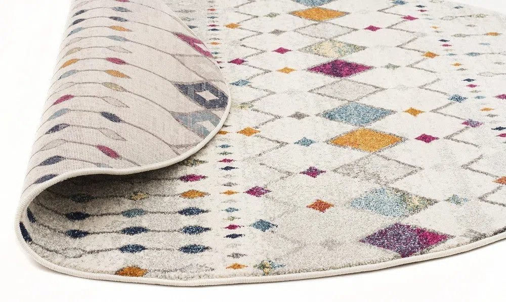 Peggy Tribal Morrocan Style Multi Round Rug - Image 6