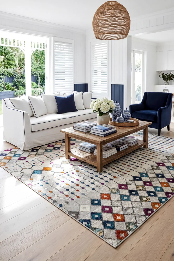 Peggy Tribal Morrocan Style Multi Rug - Image 2