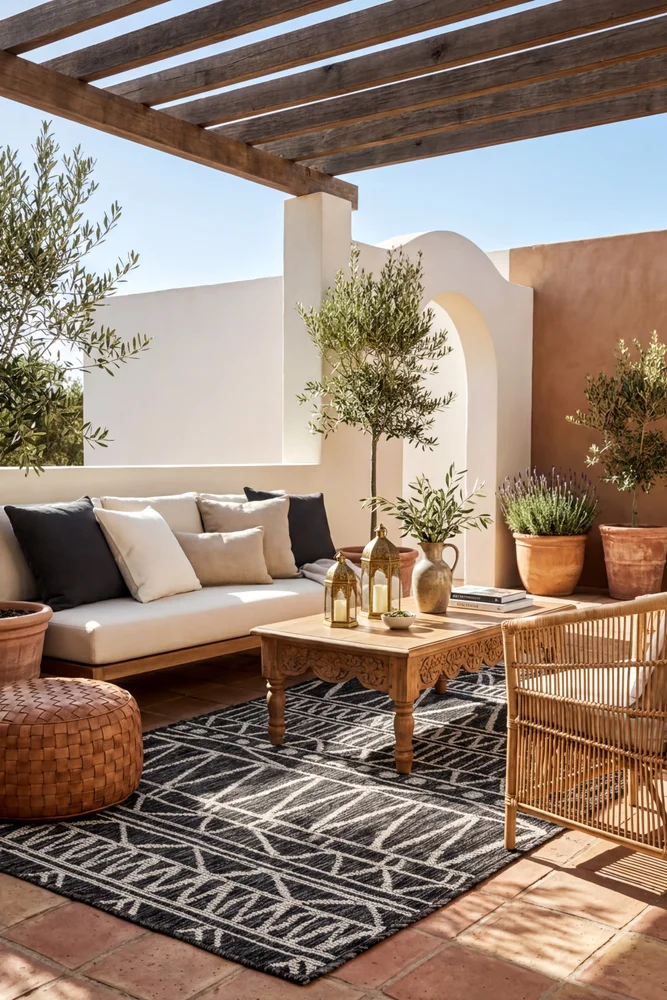 Perla Tribal Outdoor Rug - Image 2