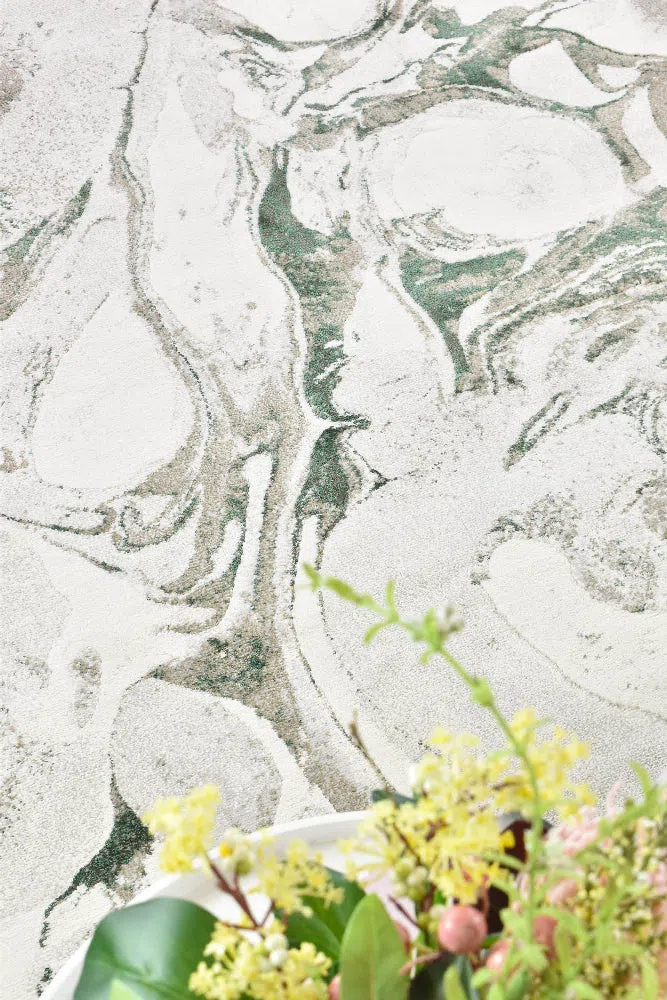 Prisma Emerald Green Abstract Rug - Image 8