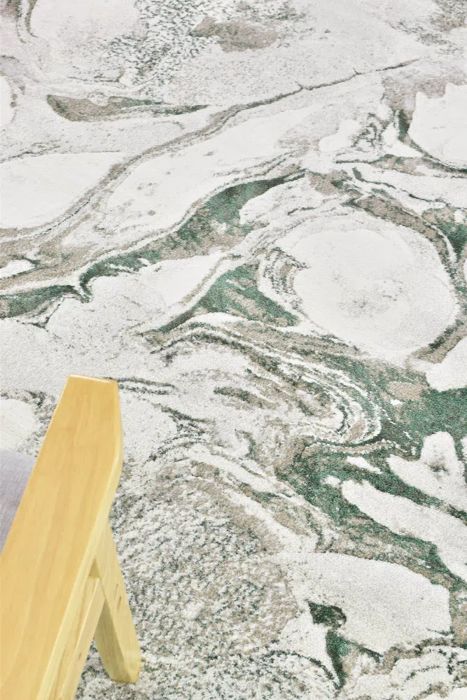 Prisma Emerald Green Abstract Rug - Image 9