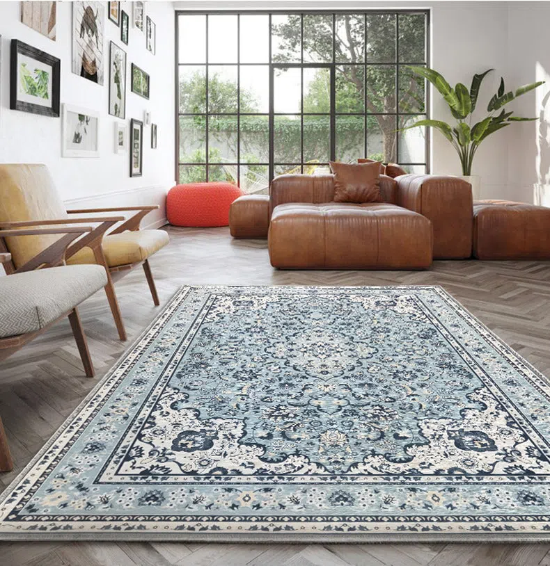 Rayie Blue Non-Slip Rug - Image 3