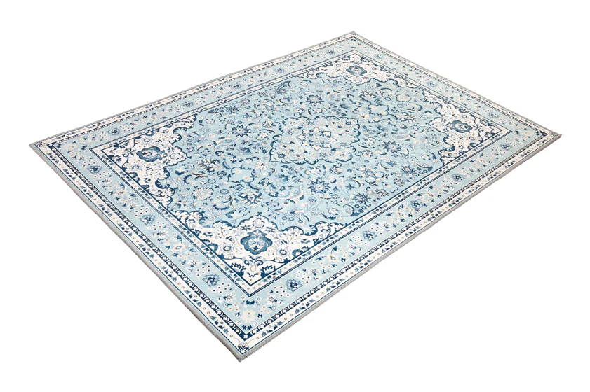 Rayie Blue Non-Slip Rug - Image 4