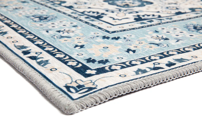 Rayie Blue Non-Slip Rug - Image 5