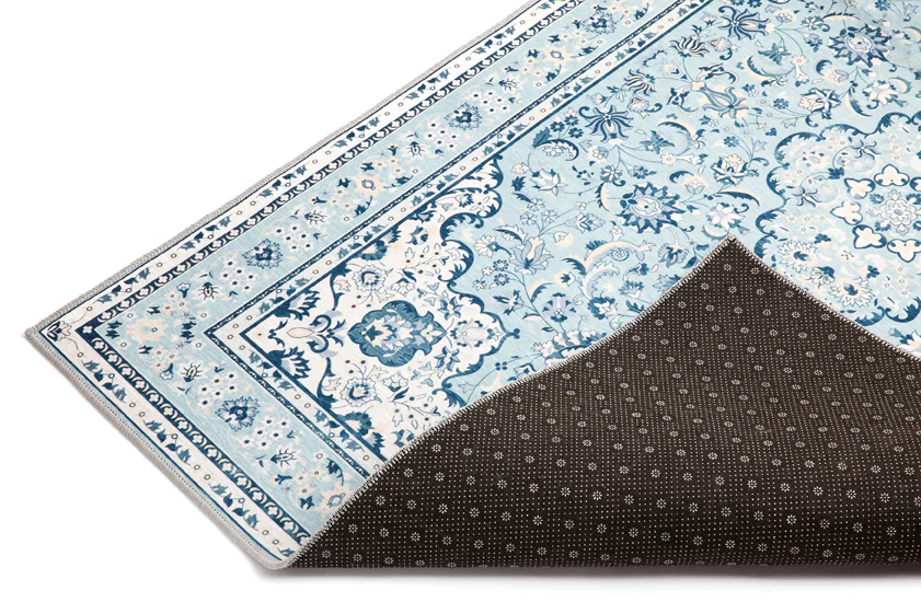 Rayie Blue Non-Slip Rug - Image 6