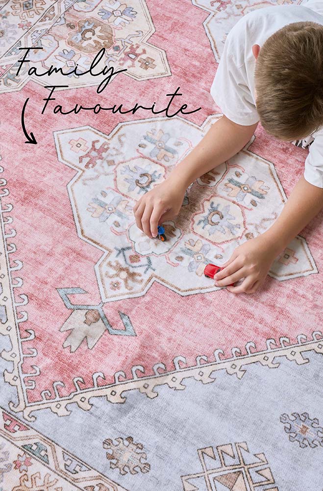 Revive Avril Rose Washable Rug - Image 9
