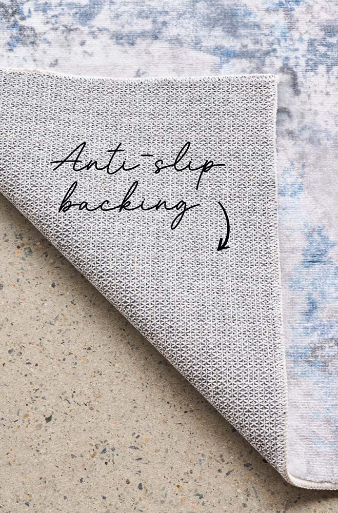 Revive Cato Blue Washable Rug - Image 8