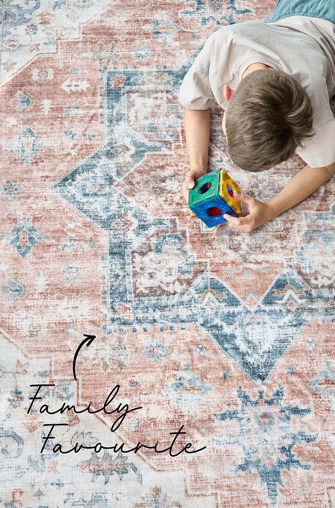 Revive Lila Rust Washable Rug - Image 9