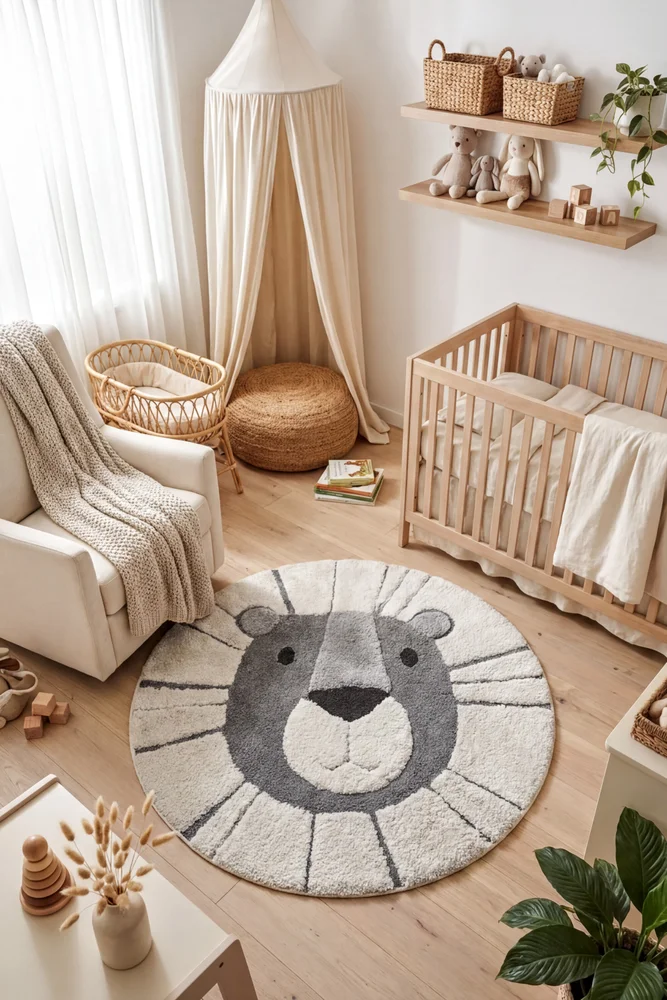 Mr&Mrs Lion 521 Round Rug - Image 2