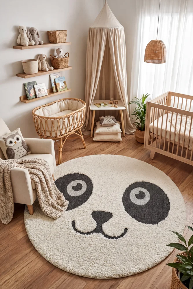 Mr&Mrs Panda 523 Round Rug - Image 2