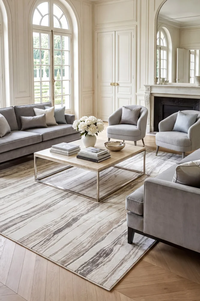 Roman Silver Sand Rug - Image 2