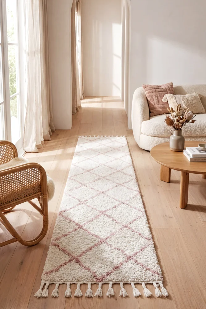 Saffron 22 Pink Runner Rug