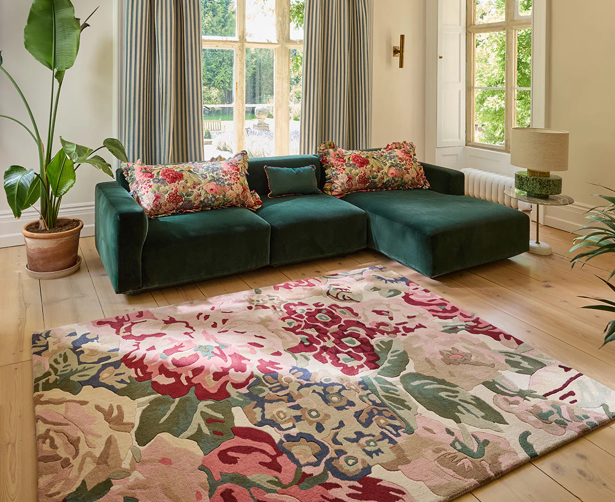 Sanderson Rose & Peony Red 045000 Rug - Image 2