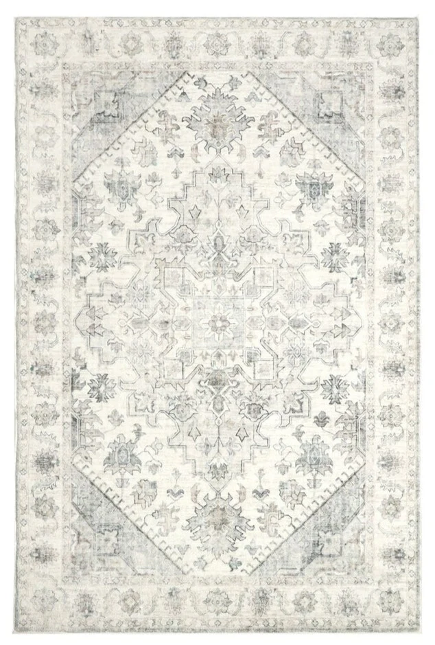 Santiago Grey Machine Washable Rug