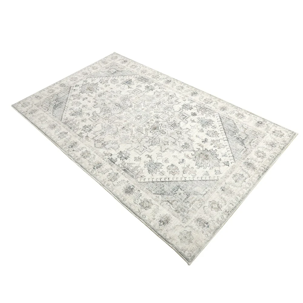 Santiago Grey Machine Washable Rug - Image 4