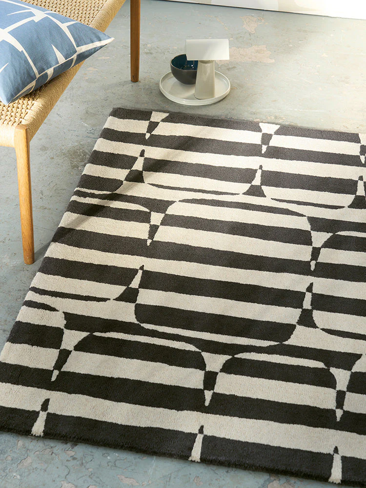 Scion Lohko Stripe Charcoal 123105 Rug - Image 3
