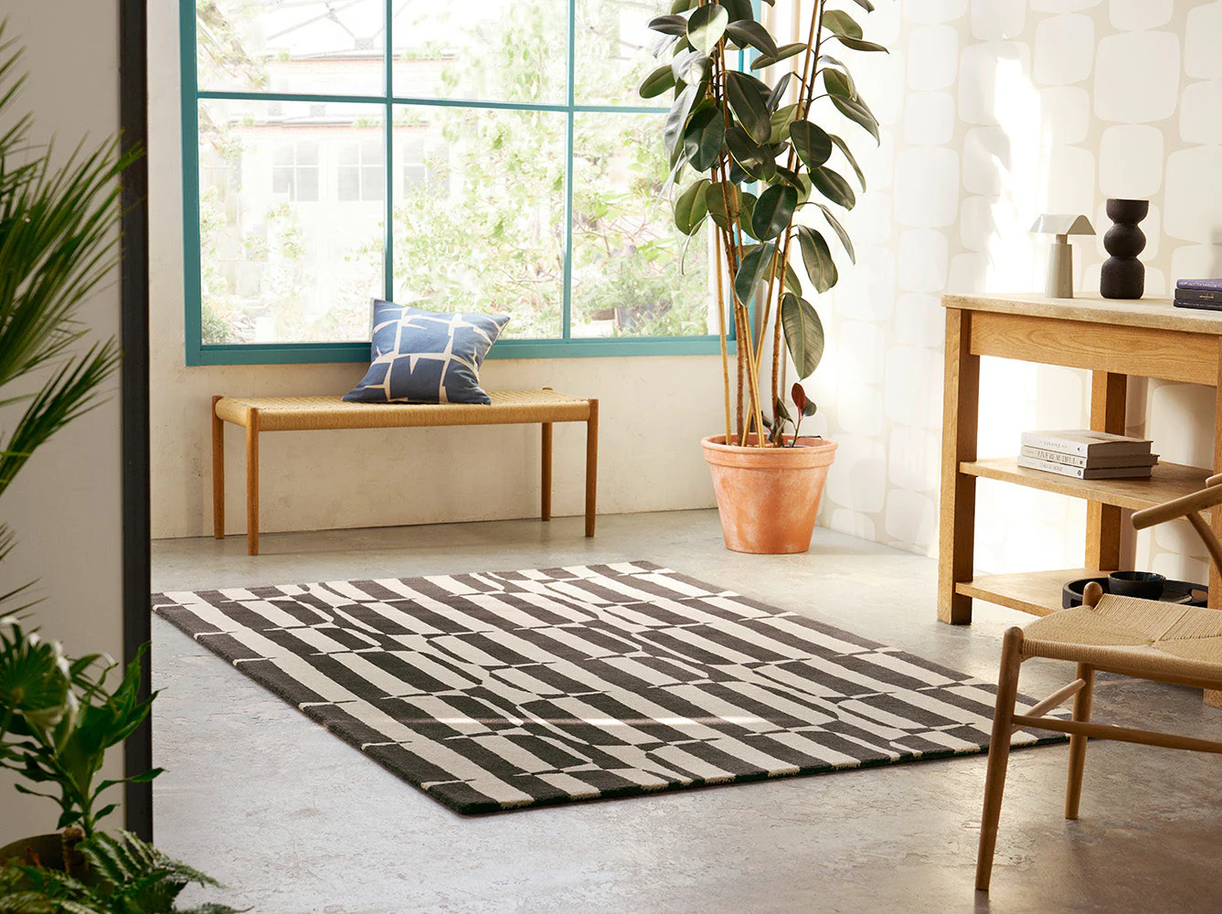 Scion Lohko Stripe Charcoal 123105 Rug - Image 7