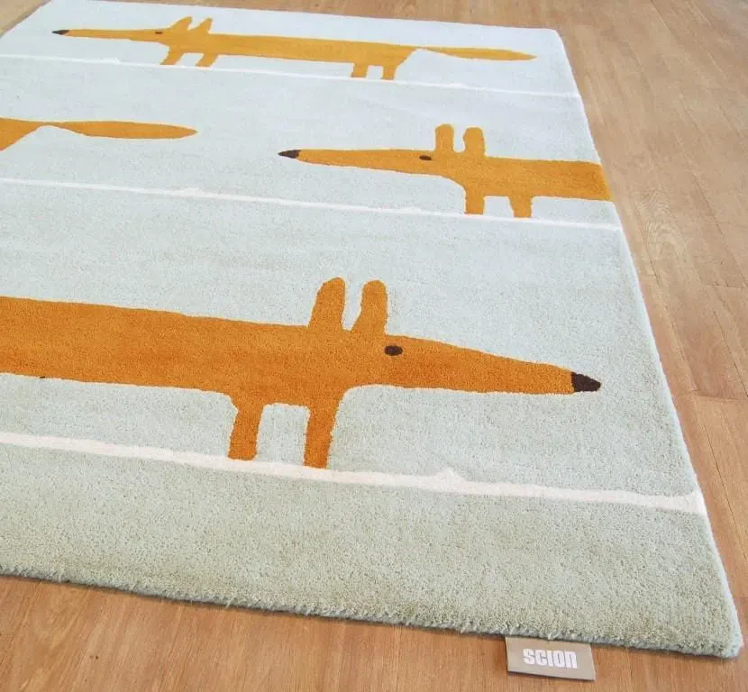 Scion Mr Fox Rug Aqua 25308 - Image 3