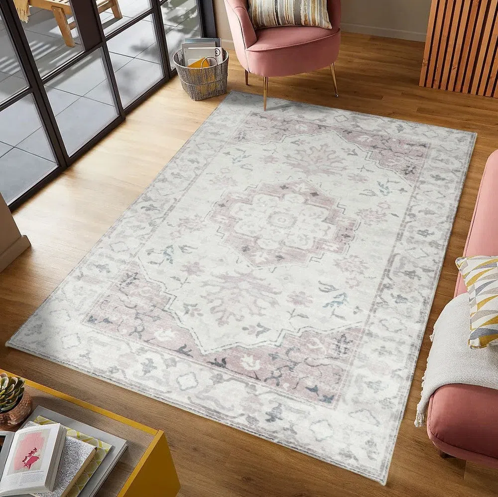 Shay Coral Machine Washable Rug - Image 3