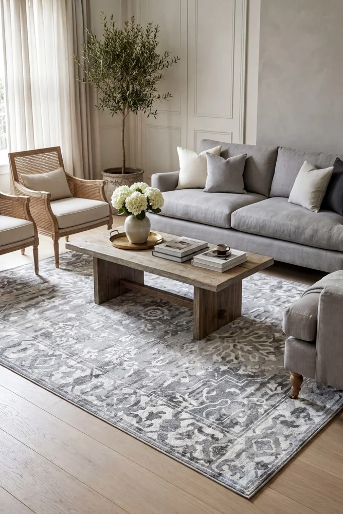 Shay Grey Machine Washable Rug - Image 2