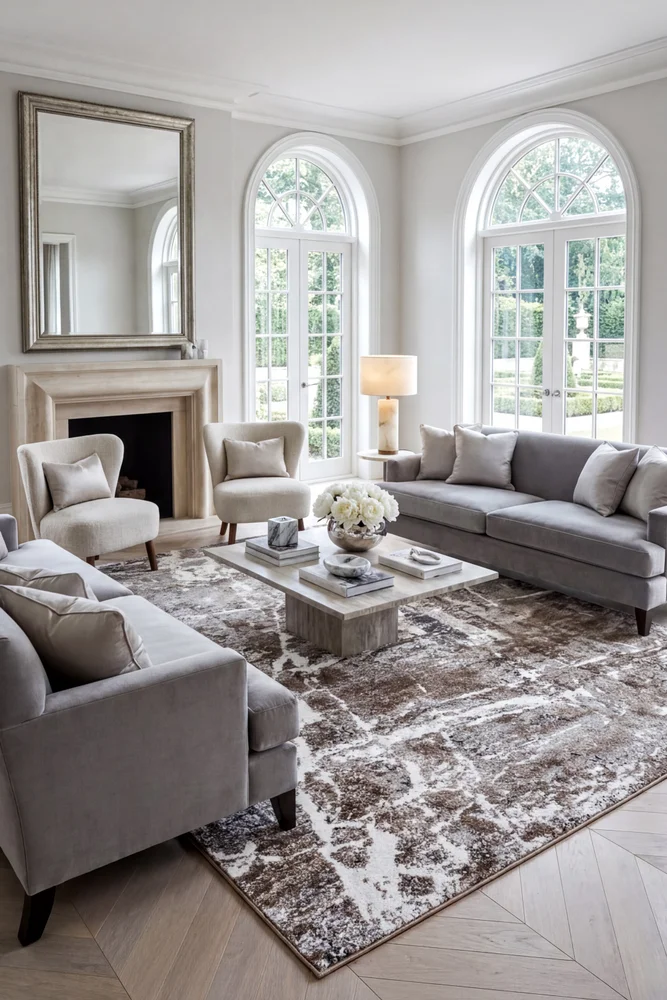 Roman Brown Land Rug - Image 2