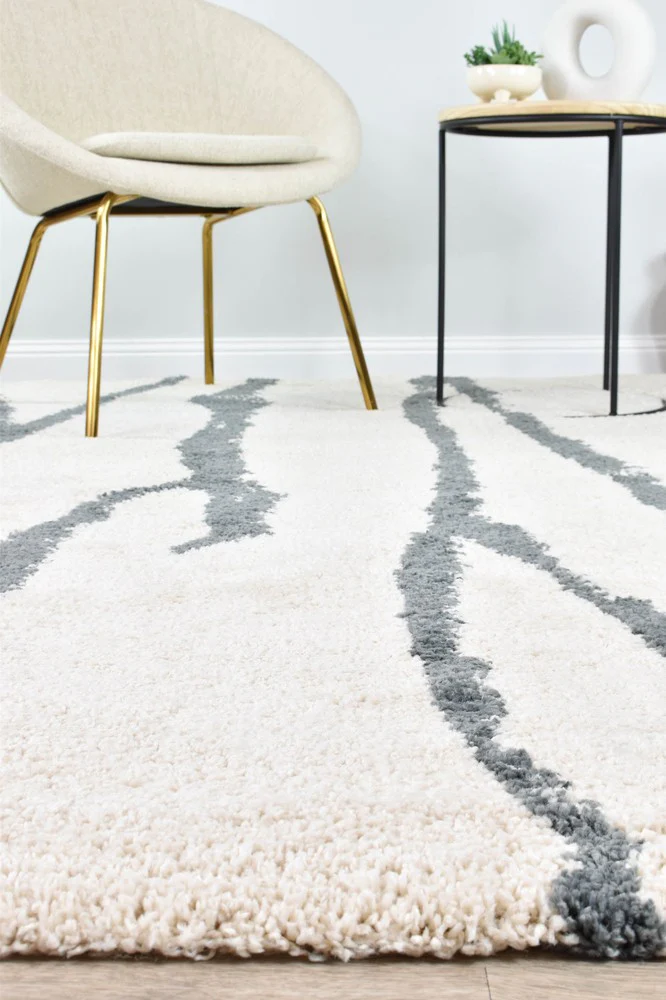 Elle 28 Cream Grey Rug - Image 8