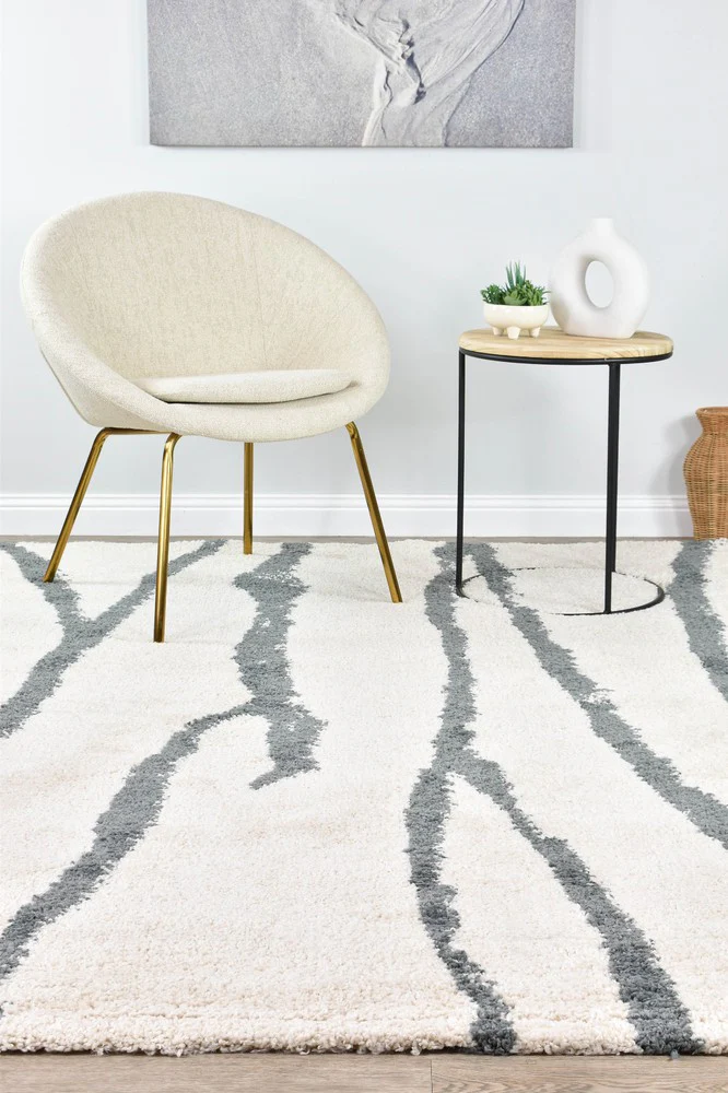 Elle 28 Cream Grey Rug - Image 9