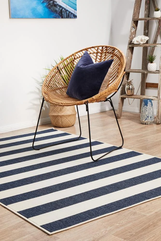Seaside 4444 Navy White Rug - Image 5