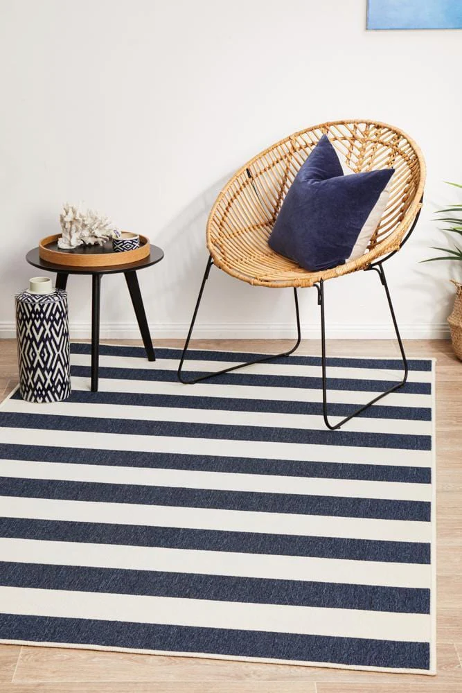 Seaside 4444 Navy White Rug - Image 6