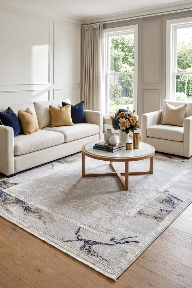 Eternal 266 Navy Cream Rug - Image 2