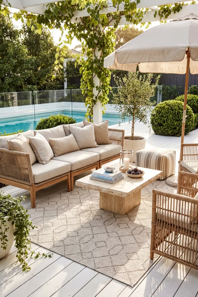 Summer 51 Beige Outdoor Rug - Image 2