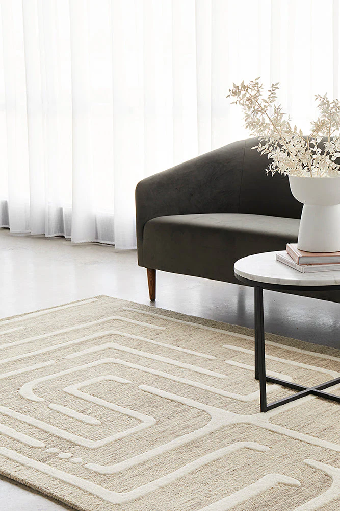 Summit Maze Linen Rug - Image 3