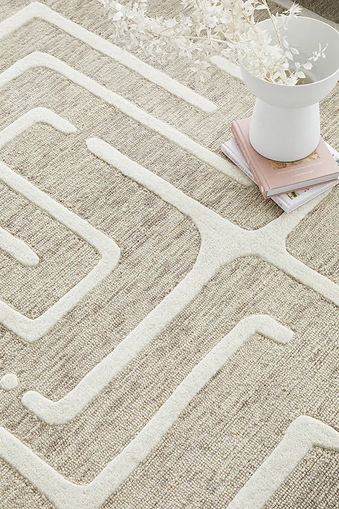 Summit Maze Linen Rug - Image 4