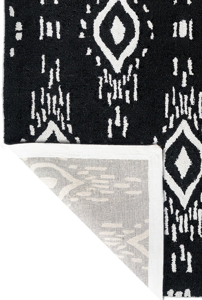 Surah Black Indoor Outdoor Rug - Image 5