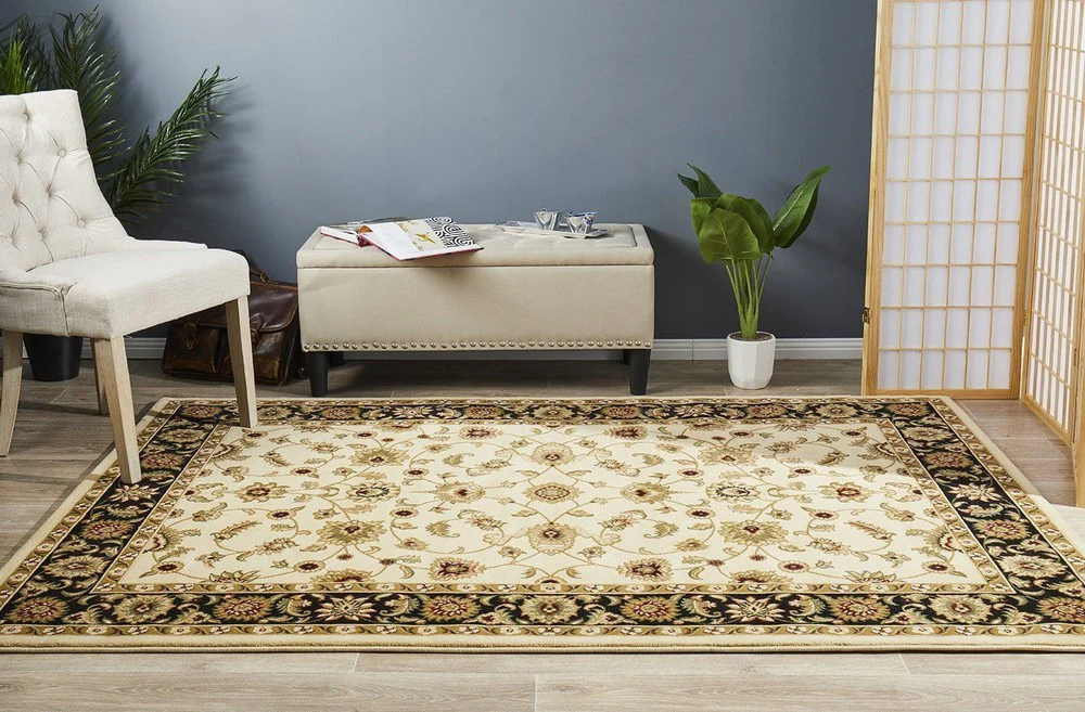 Sydney Classic Rug Ivory with Black Border - Image 3