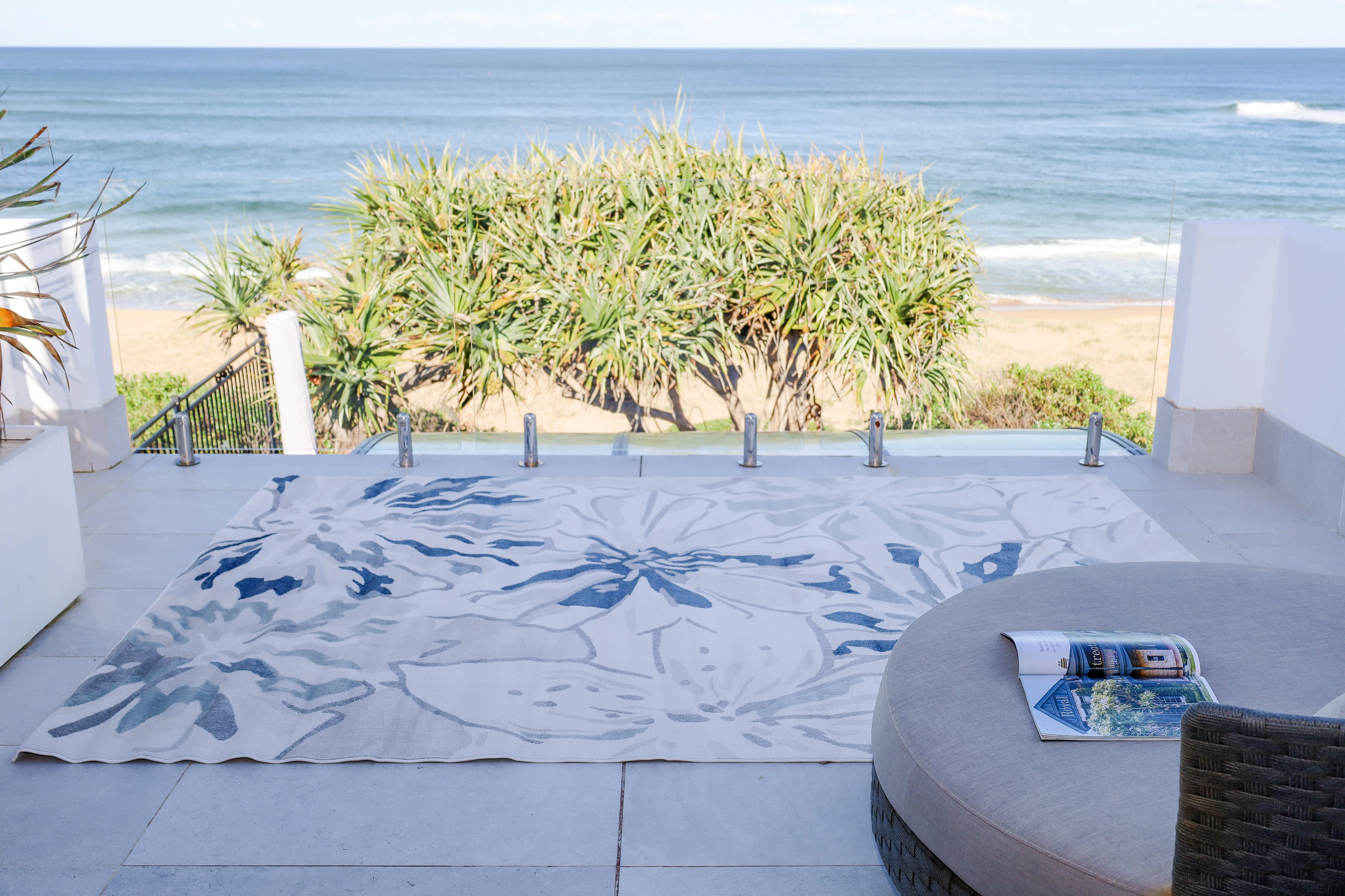 Tawang Navy and Cream Indoor Outdoor Rug - Image 3