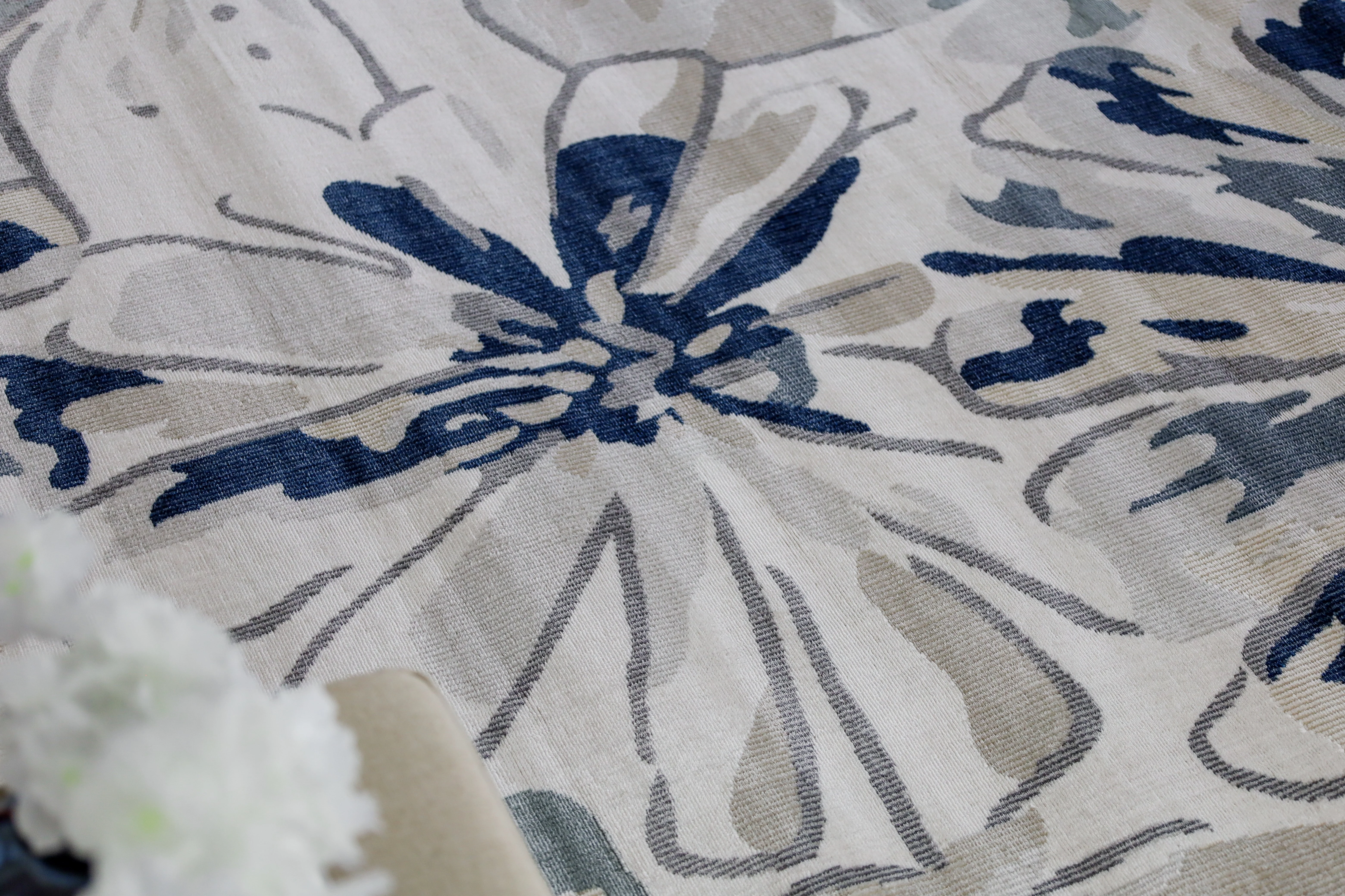 Tawang Navy and Cream Indoor Outdoor Rug - Image 9