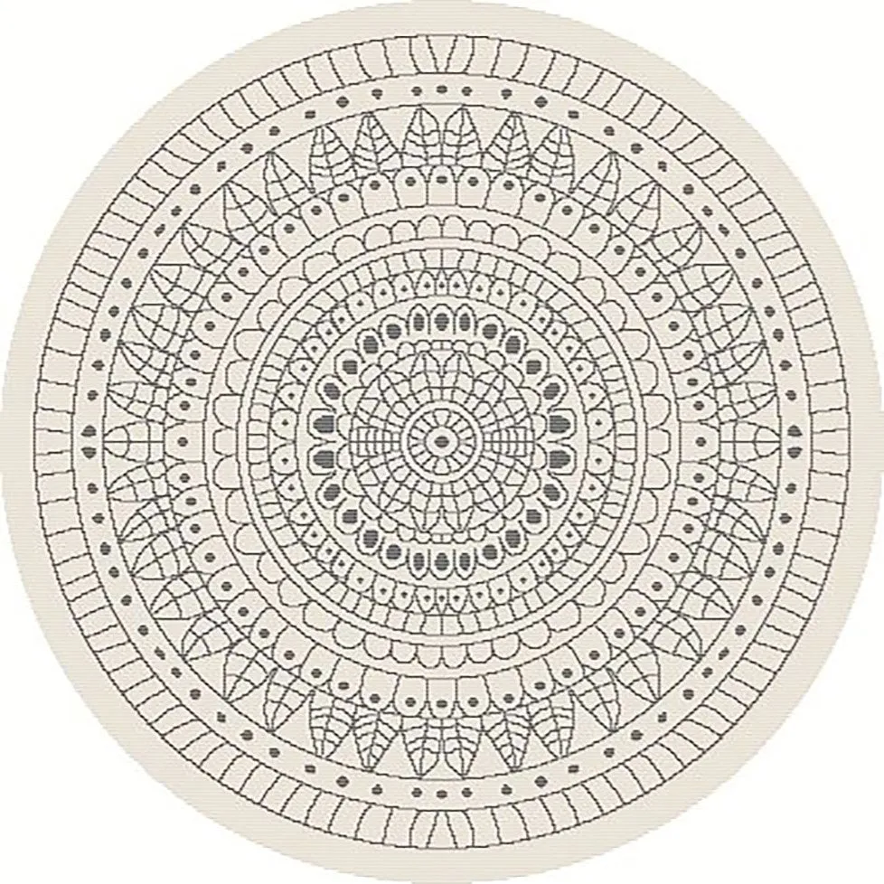 Terrazzo 39 Reversible Round Black