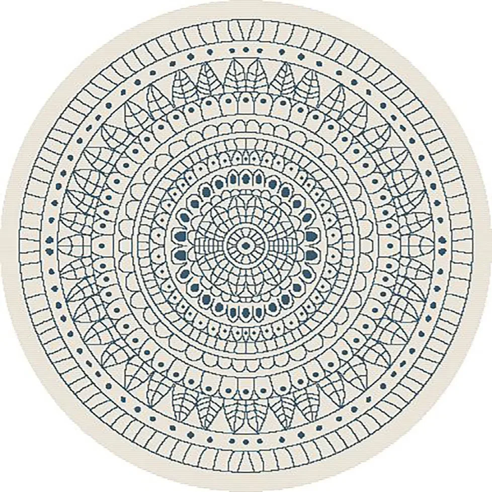Terrazzo 39 Reversible Round Ocean Blue - Image 5