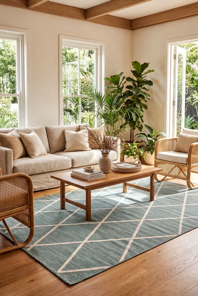 Tucson Aqua Green Outdoor Rug - Image 3