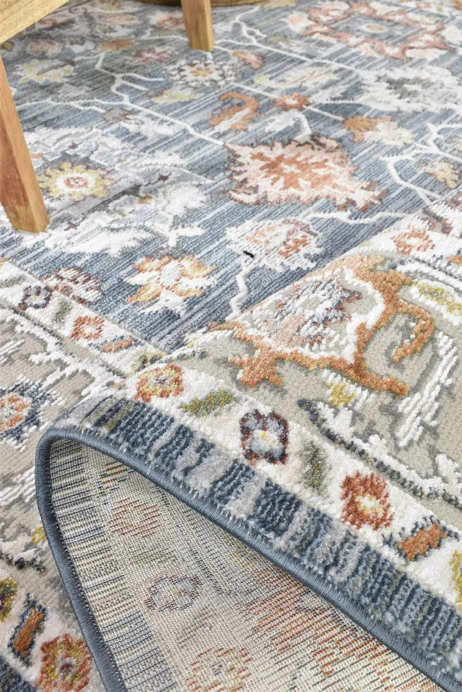 Havana 90 Navy Floral Rug - Image 12