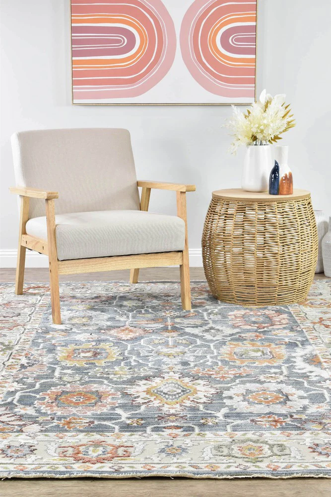 Havana 90 Navy Floral Rug - Image 3
