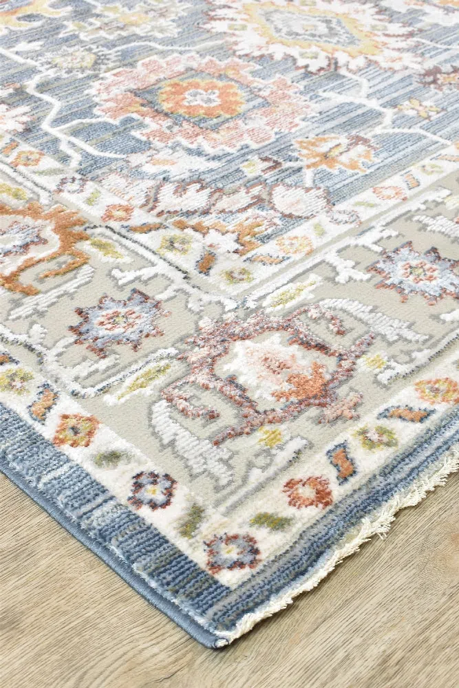 Havana 90 Navy Floral Rug - Image 5
