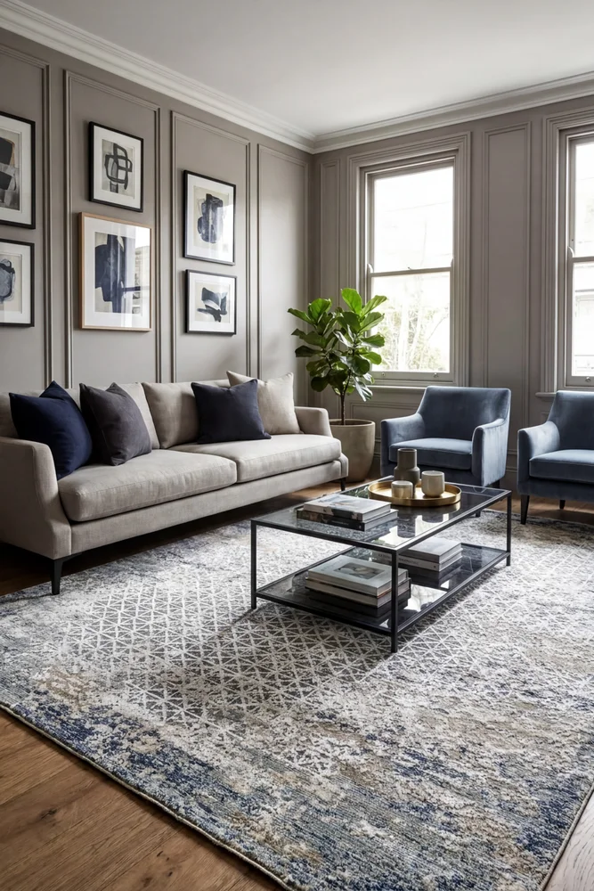 Havana 27 Grey Trellis Rug - Image 2