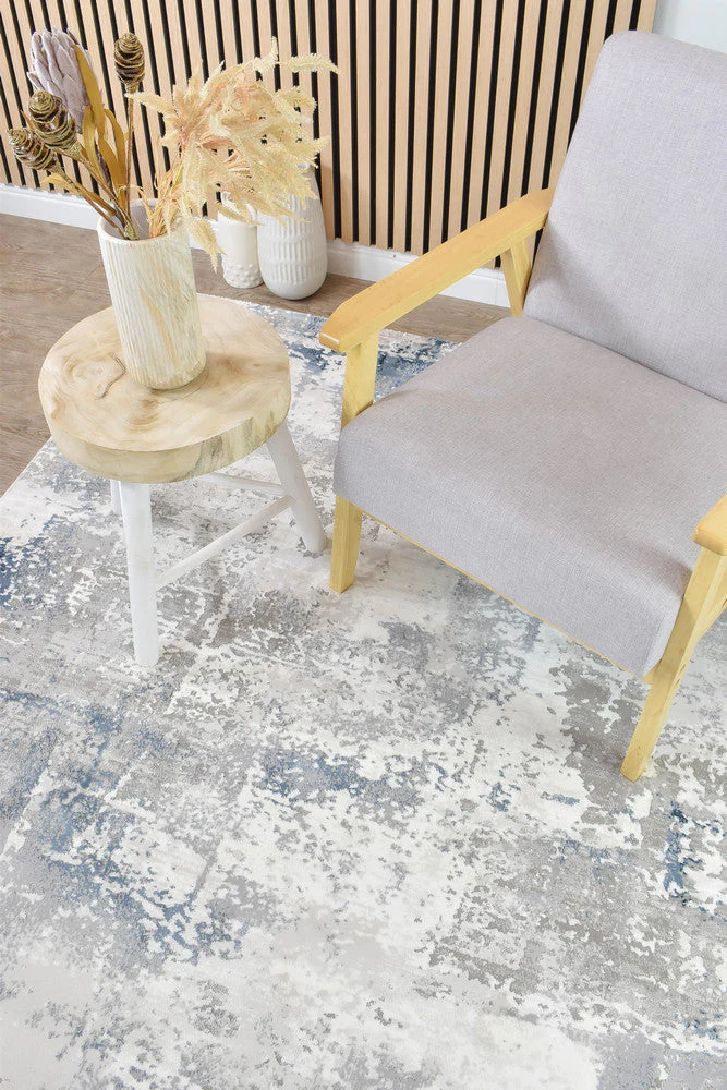 Eternal 97 Navy Grey Rug - Image 4