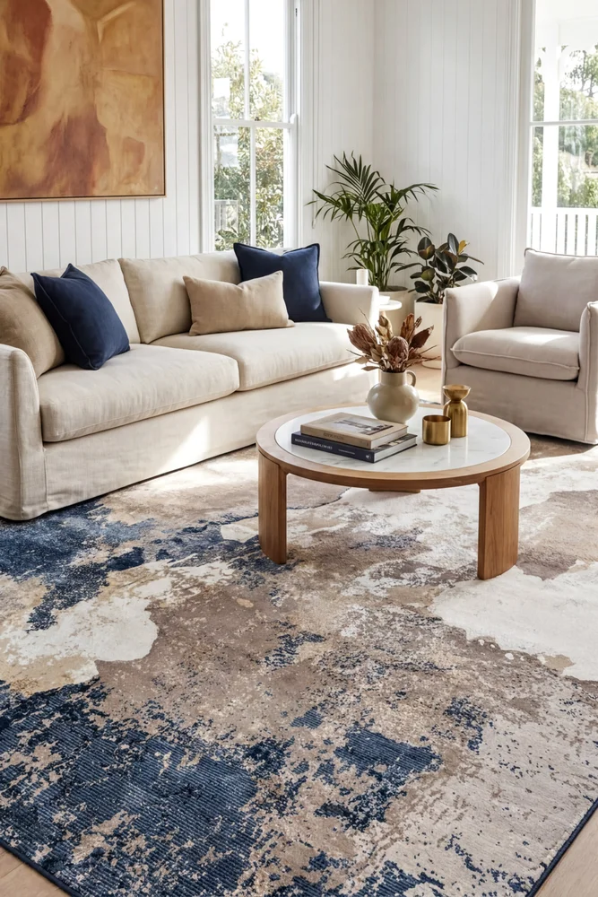 Eternal 99 Navy Beige Rug - Image 2